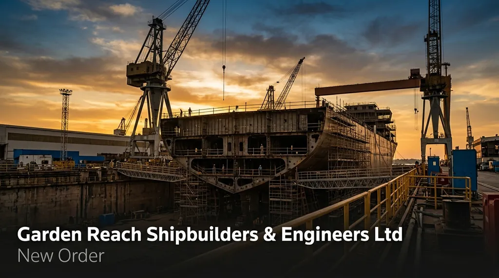 Garden Reach Shipbuilders Wins ₹1032 Cr Order from ONGC for Four Supply Vessels