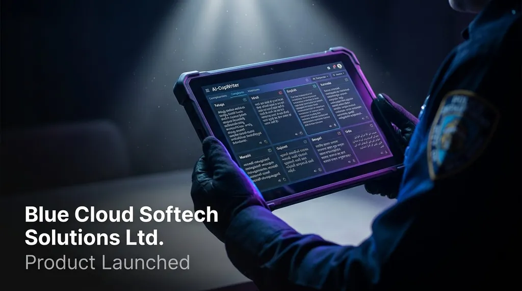 Blue Cloud Softech Launches AI-CopWriter FIR Tool; TTM Revenue Hits ₹1,001.9 Cr