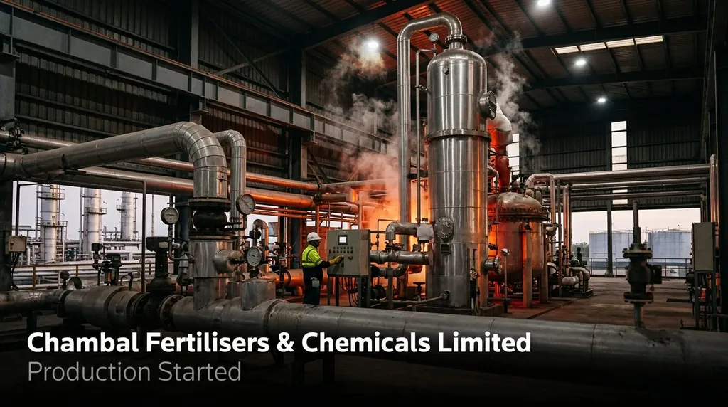 Chambal Fertilisers Starts Weak Nitric Acid Production at Gadepan Facility
