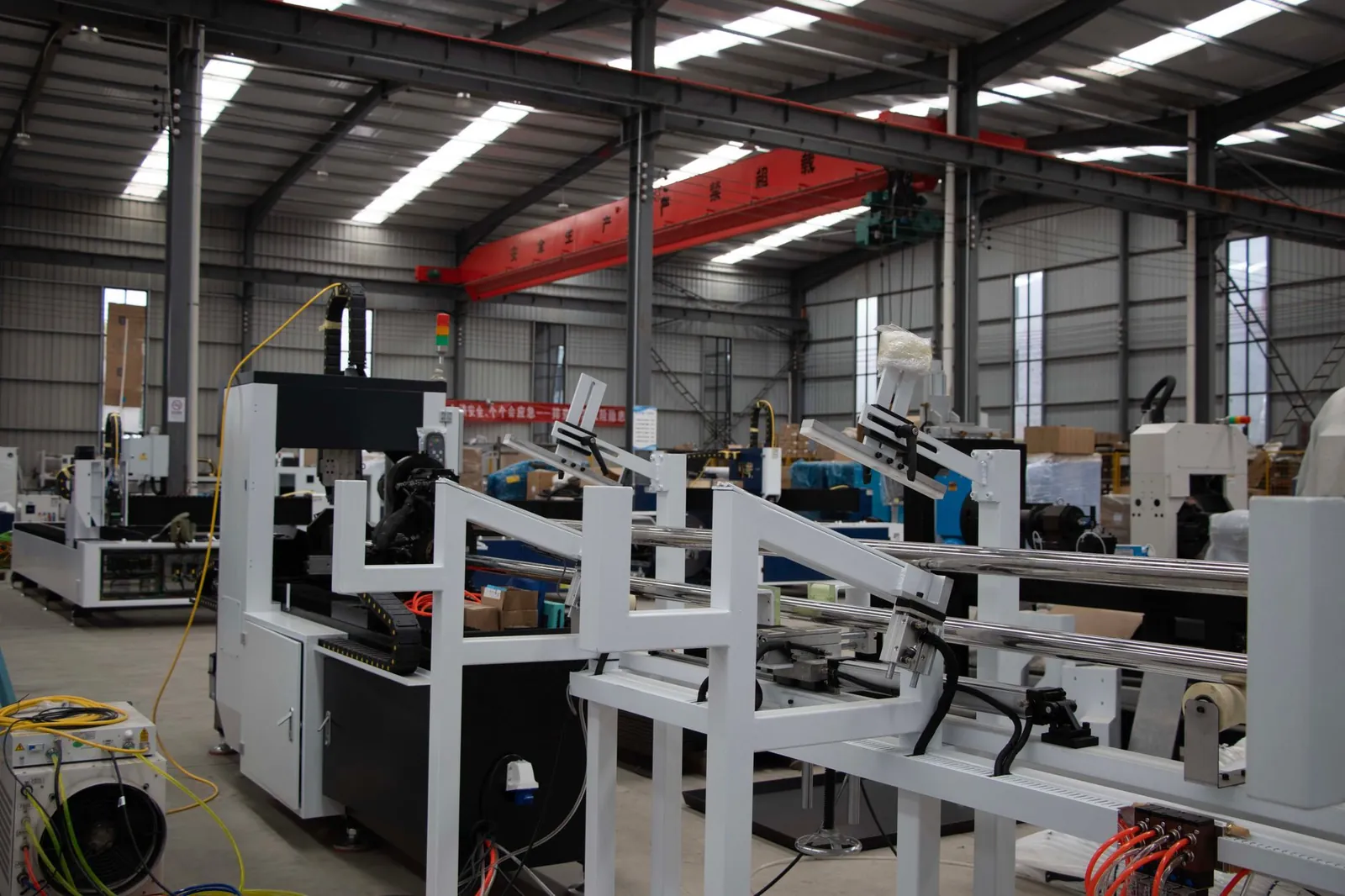 Interior view of a modern industrial manufacturing facility with machinery and equipment. Stock photo illustrating Pace Digitek's earning call story.