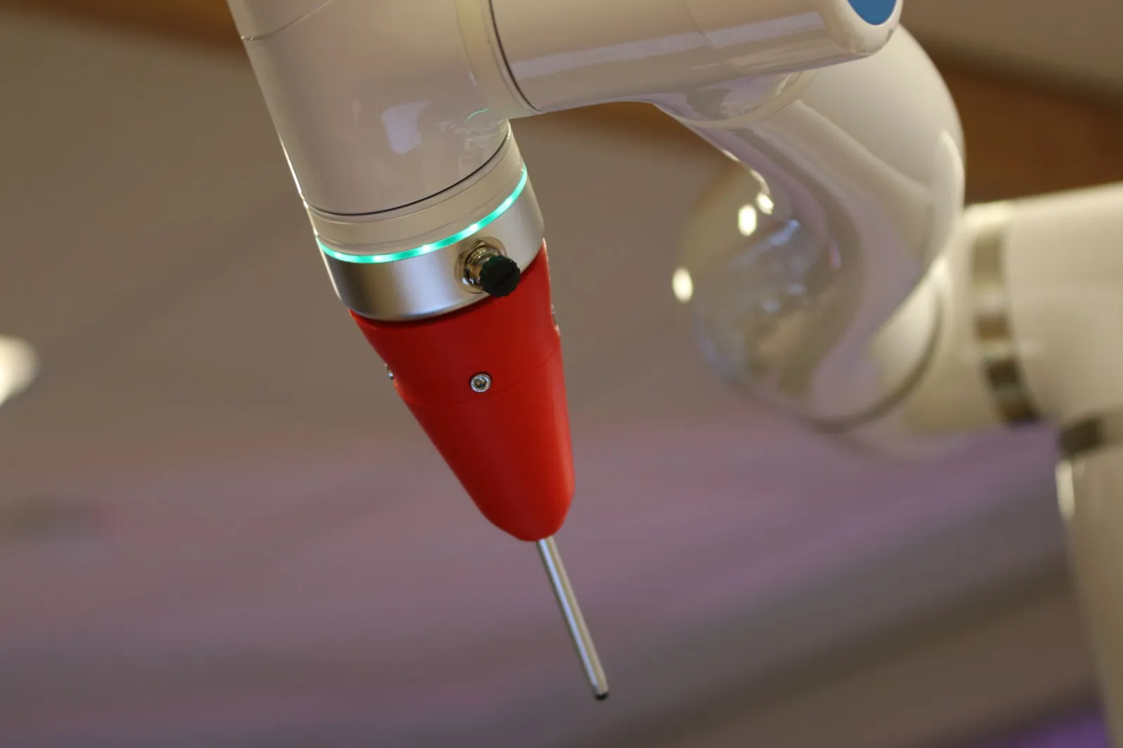 Detailed view of a cutting-edge industrial robotic arm in action. Stock photo illustrating Affordable Robotic & Automation's new order story.