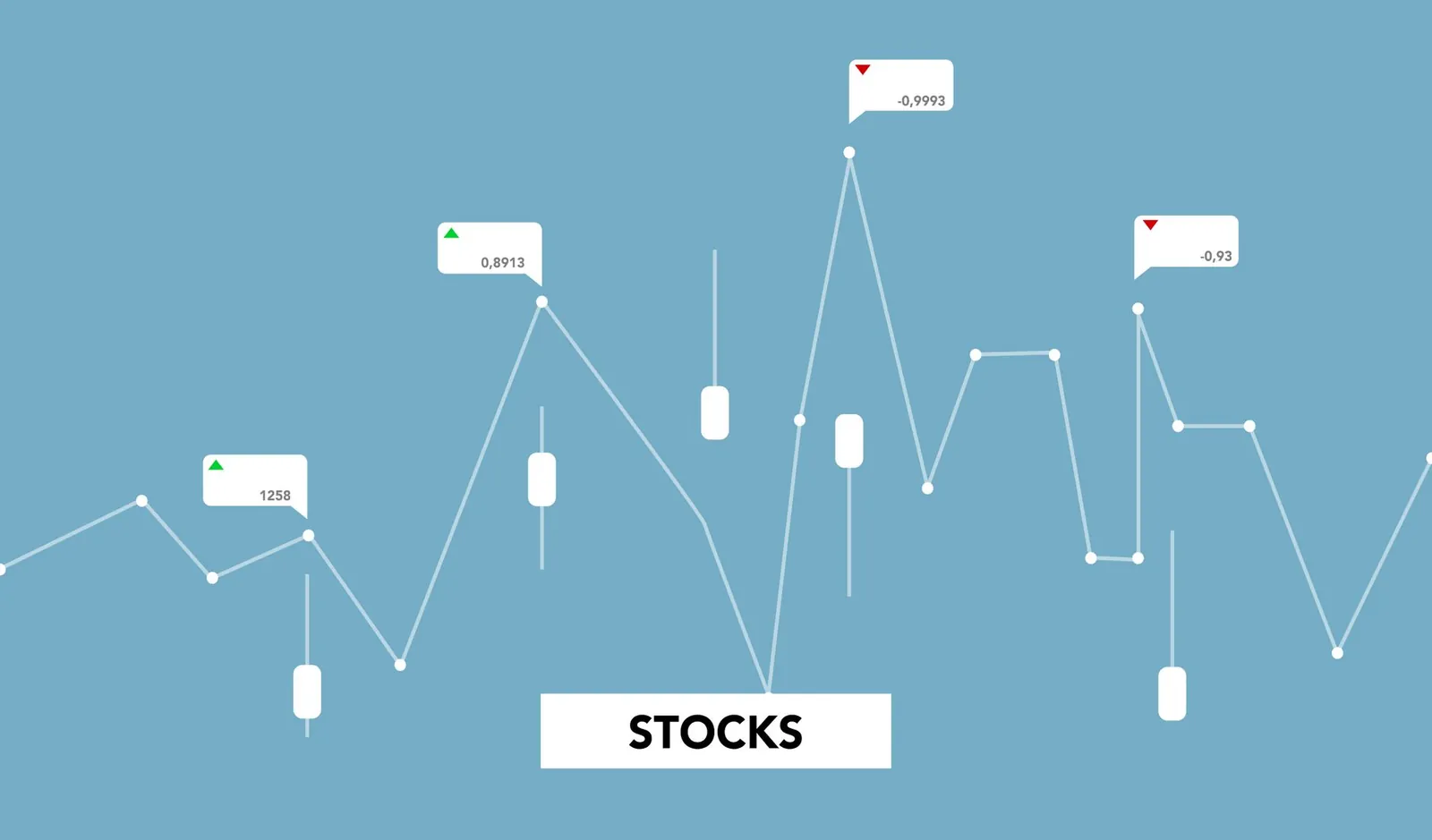 Decorative cardboard appliques of curved diagram with numbers showing stock profit on blue background. Stock photo for the ALFA News guide: Stock Alerts for Intraday Traders: A Guide to SEBI Disclosures.